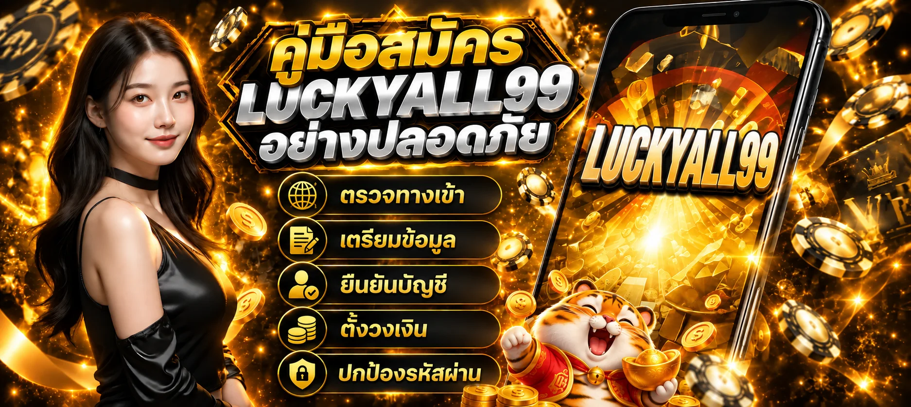 LUCKYALL99 สมัครสมาชิกอย่างปลอดภัย คู่มือตรวจทางเข้าและบัญชี